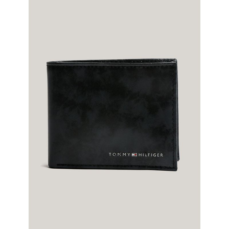TOMMY HILFIGER - Billetera Malta Cde Cuero Con Logo Negro Tommy Hilfiger