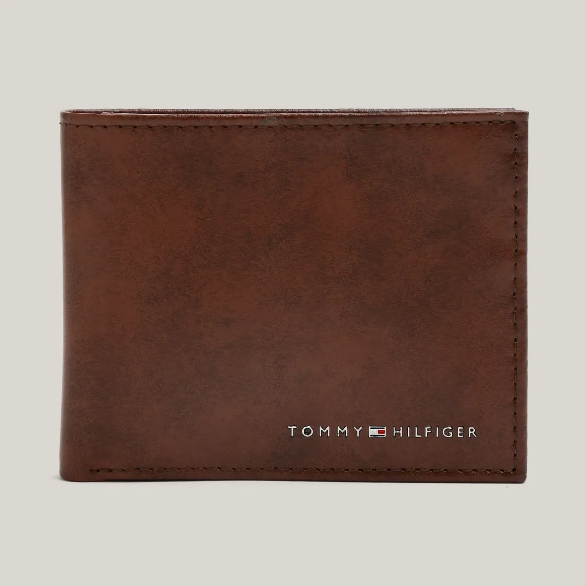 TOMMY HILFIGER - Billetera Malta Cde Cuero Con Logo Café Tommy Hilfiger