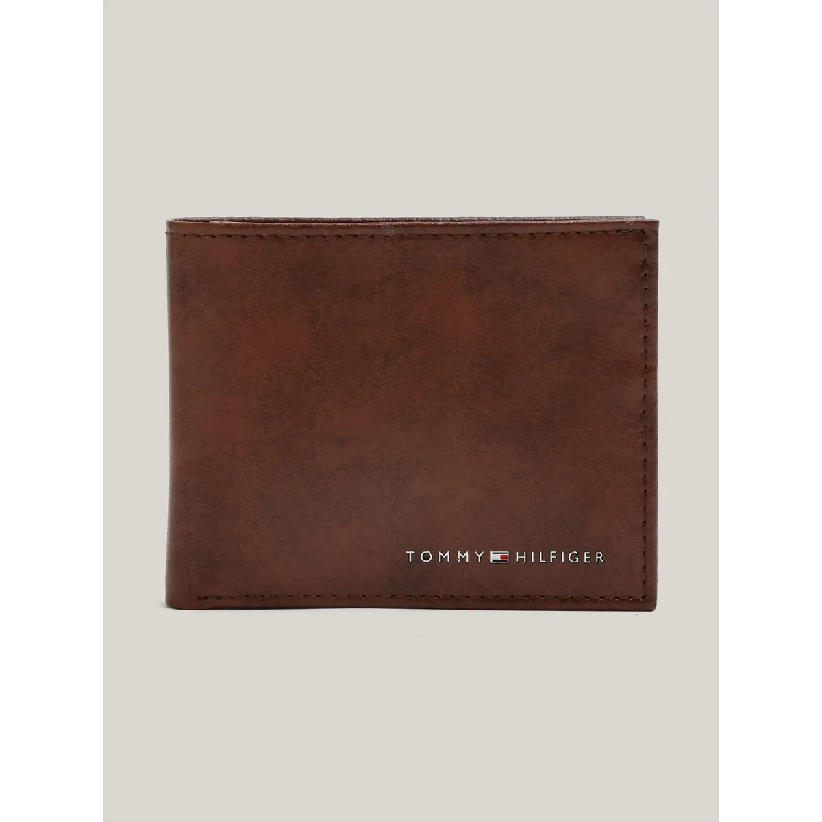 TOMMY HILFIGER - Billetera Malta Cde Cuero Con Logo Café Tommy Hilfiger