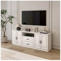 Rack Tv 140x30x60cm Alto Estilo Europeo Hecho En Melamina