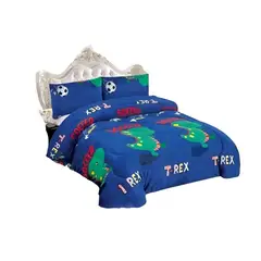 GENERICO - Cobertor Cubrecama Con Chiporro 1.5 Plazas Niños Dino T-rex
