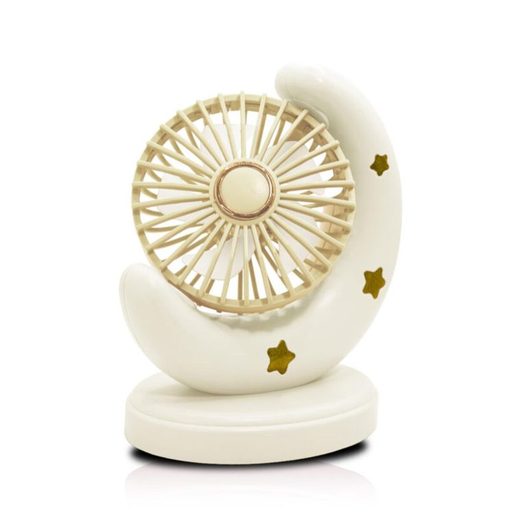 GENERICO Mini Ventilador De Escitorio USB Silencioso En Forma De Luna
