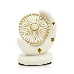GENERICO - Mini Ventilador De Escitorio USB Silencioso En Forma De Luna