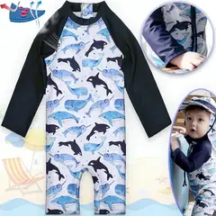 EDWINAYY - Traje De Baño Bebe Uv Para Niños Enterizo Proteccion Solar