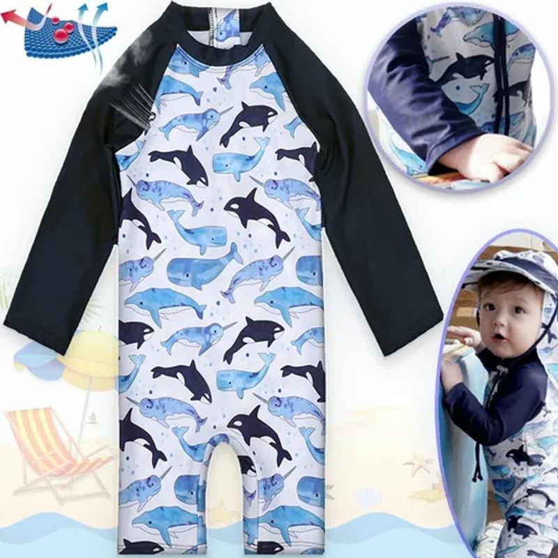 EDWINAYY - Traje De Ba?o Bebe Uv Para Ni?os Enterizo Proteccion Solar