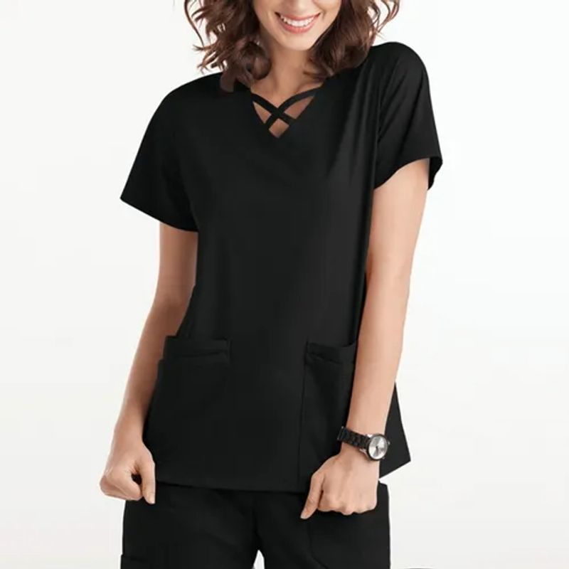 EDWINAYY - Polera Mujer-uniformes Clínicos Para Enfermera O Médico Top