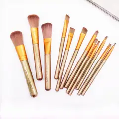 BLWOENS - Cepillo de maquillaje 9 piezas - Dorado