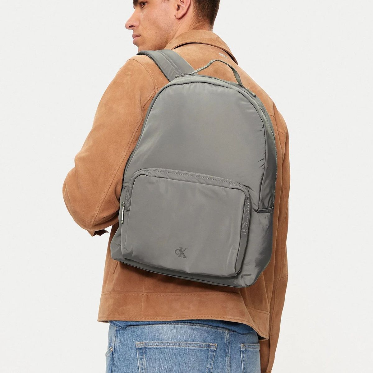 CALVIN KLEIN - Mochilas Over Webbing Center Gris Calvin Klein