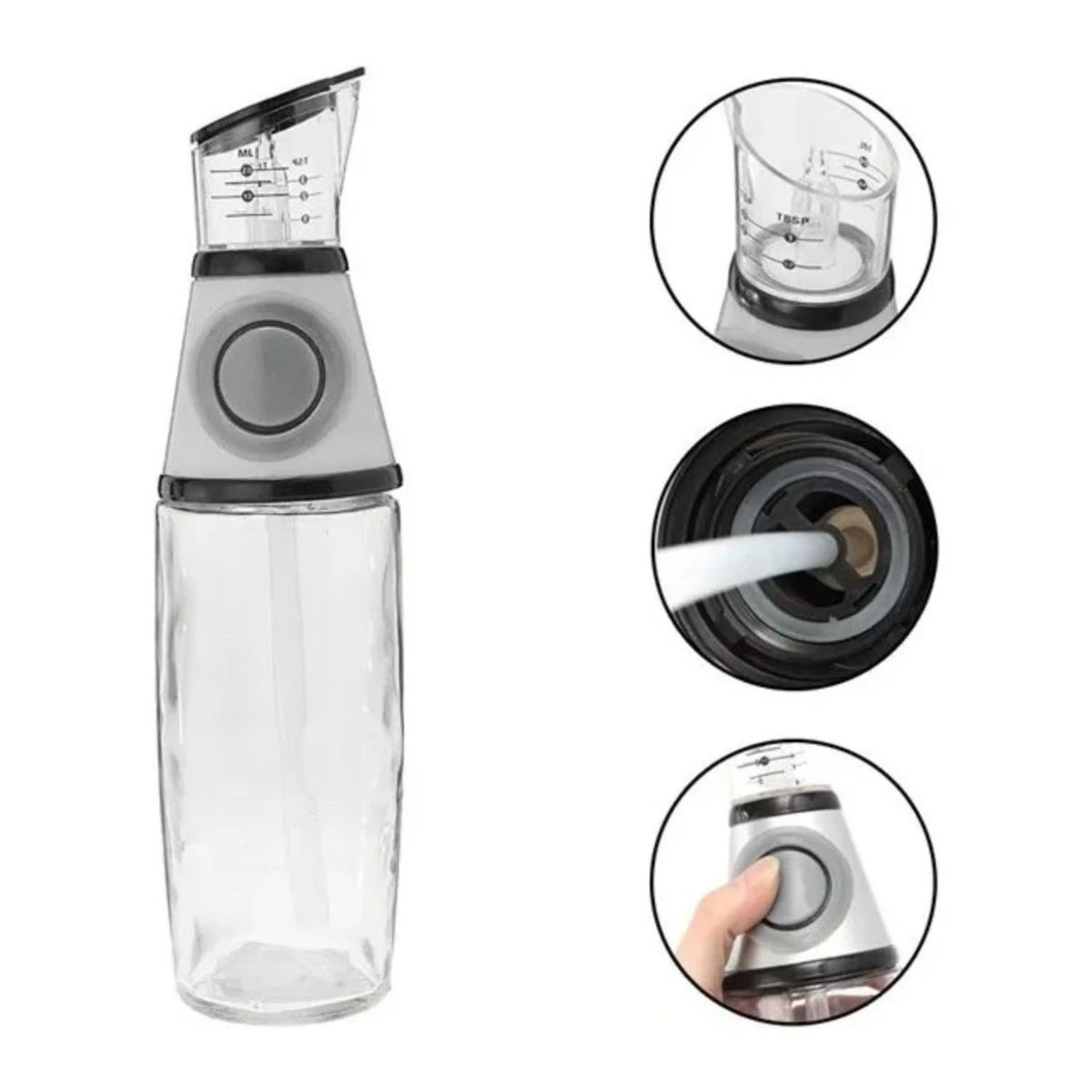 GENERICO - Botella De Vidrio Dispensadora De Aceite O Vinagre 500ml