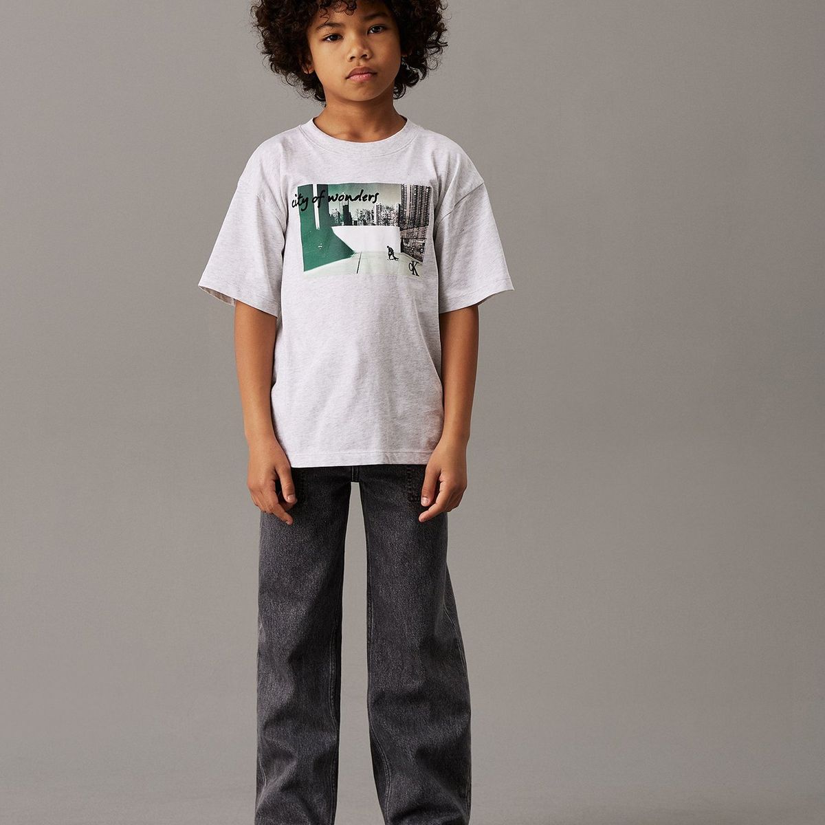 CALVIN KLEIN - Polera Niño City Scene Relaxed Blanco Calvin Klein P41