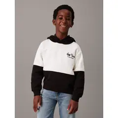 CALVIN KLEIN - Polerón Niño Brushed Fleece Multicolor