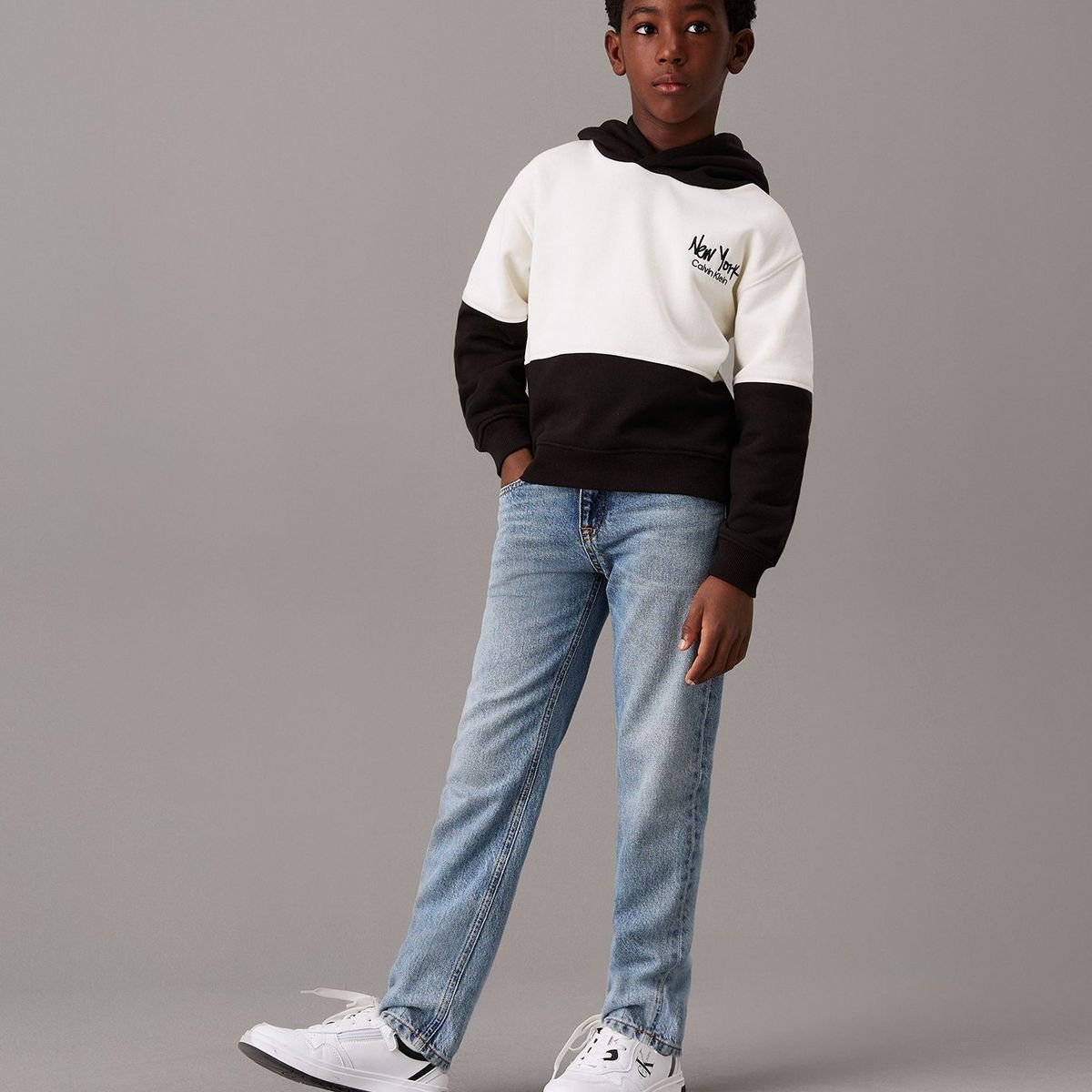 CALVIN KLEIN - Polerón Niño Brushed Fleece Multicolor Calvin Klein