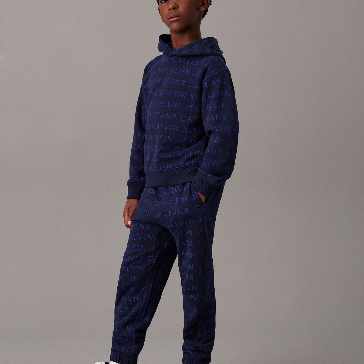 CALVIN KLEIN - Polerón Niño CKJ Aop Azul Calvin Klein