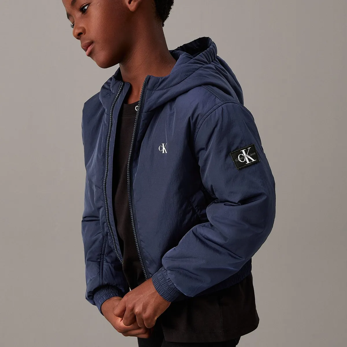 CALVIN KLEIN - Chaqueta Niño Padded Harrington Azul Calvin Klein