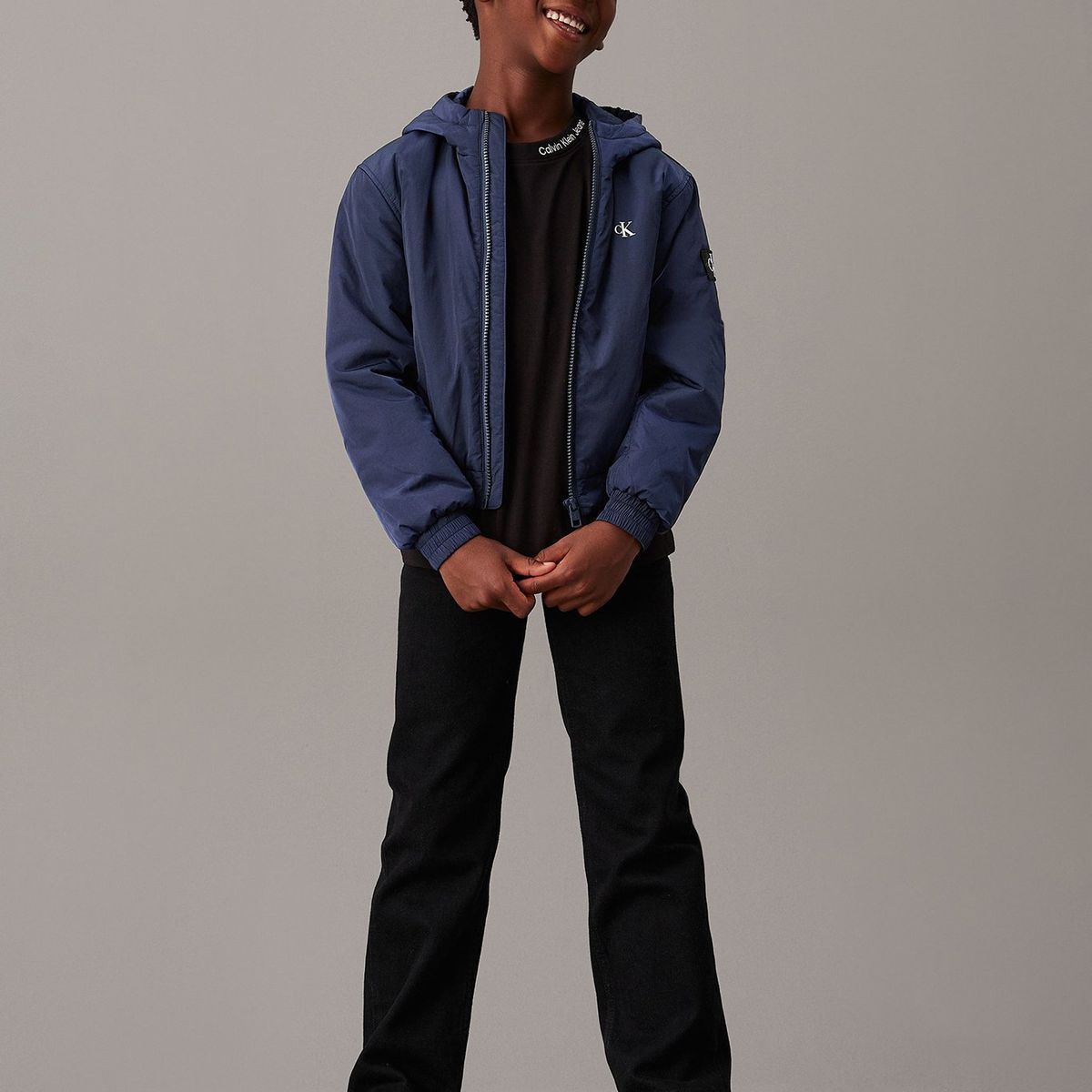 CALVIN KLEIN - Chaqueta Niño Padded Harrington Azul Calvin Klein