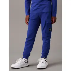 CALVIN KLEIN - Jogger Niño Badge Relaxed Azul