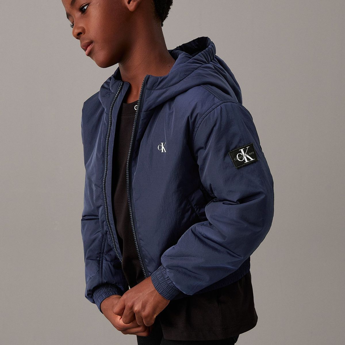 CALVIN KLEIN - Chaqueta Niño Padded Harrington Azul Calvin Klein