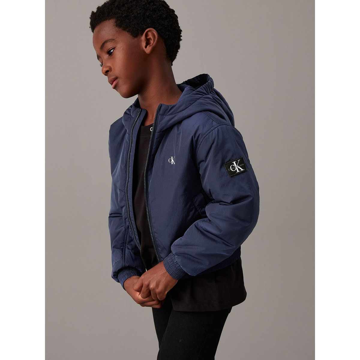 CALVIN KLEIN - Chaqueta Niño Padded Harrington Azul Calvin Klein