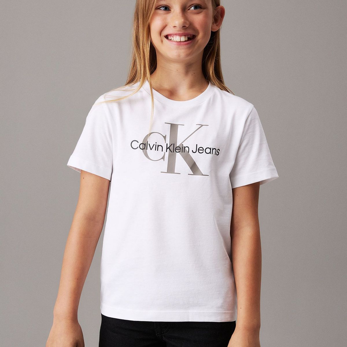 CALVIN KLEIN - Polera Niño CK Monogram Blanco Calvin Klein