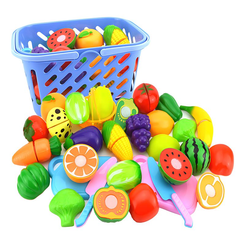 GENERICO - 23Pcs  Frutas Y Verduras De Juguete Para Cortar Para Regalo