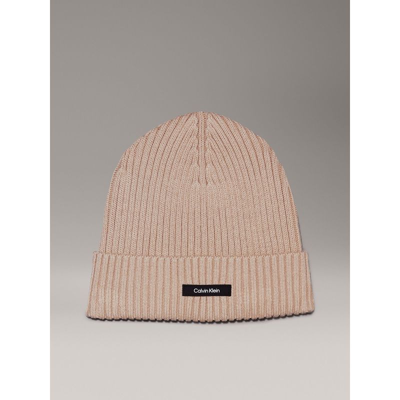 CALVIN KLEIN - Gorro Classic Cotton Beige Calvin Klein