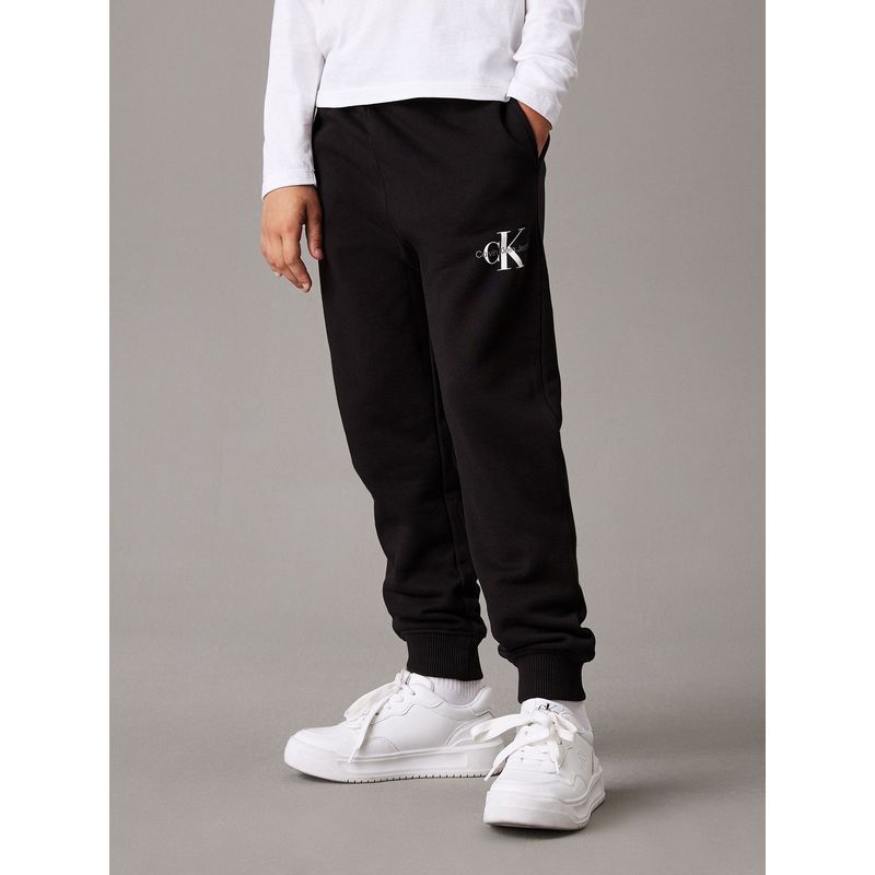 CALVIN KLEIN - Jogger Niño Monogram Logo Negro Calvin Klein