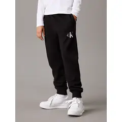 CALVIN KLEIN - Jogger Niño Monogram Logo Negro