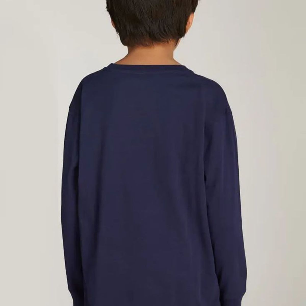 CALVIN KLEIN - Polera Niño CKJ Logo Azul Calvin Klein