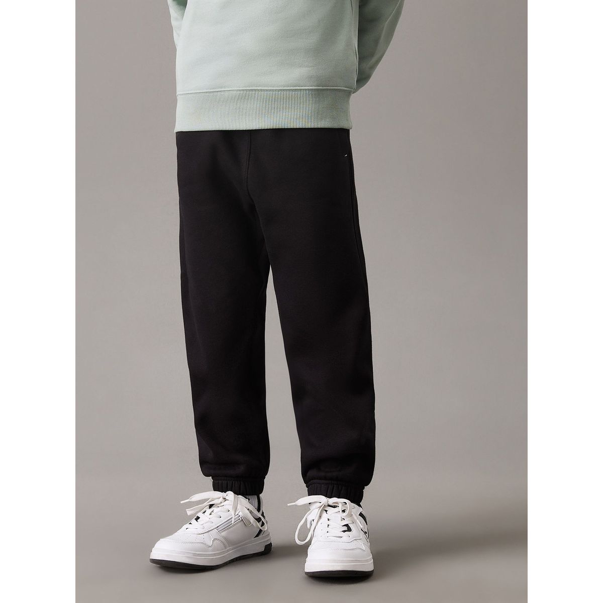 CALVIN KLEIN - Jogger Niño Waistband Fleece Negro Calvin Klein