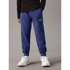 CALVIN KLEIN - Jogger Niño Monogram Logo Azul