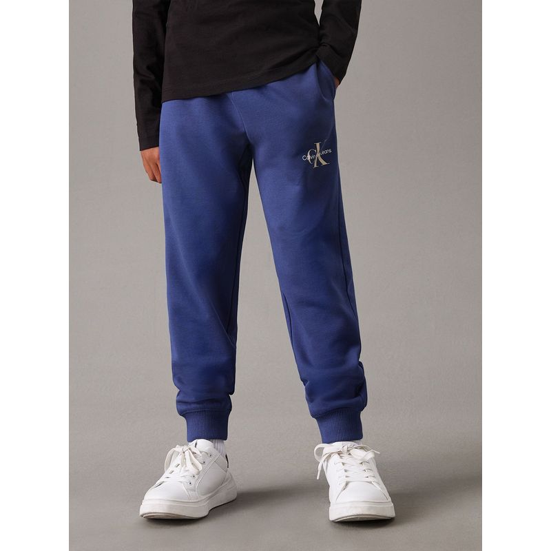 CALVIN KLEIN - Jogger Niño Monogram Logo Azul Calvin Klein