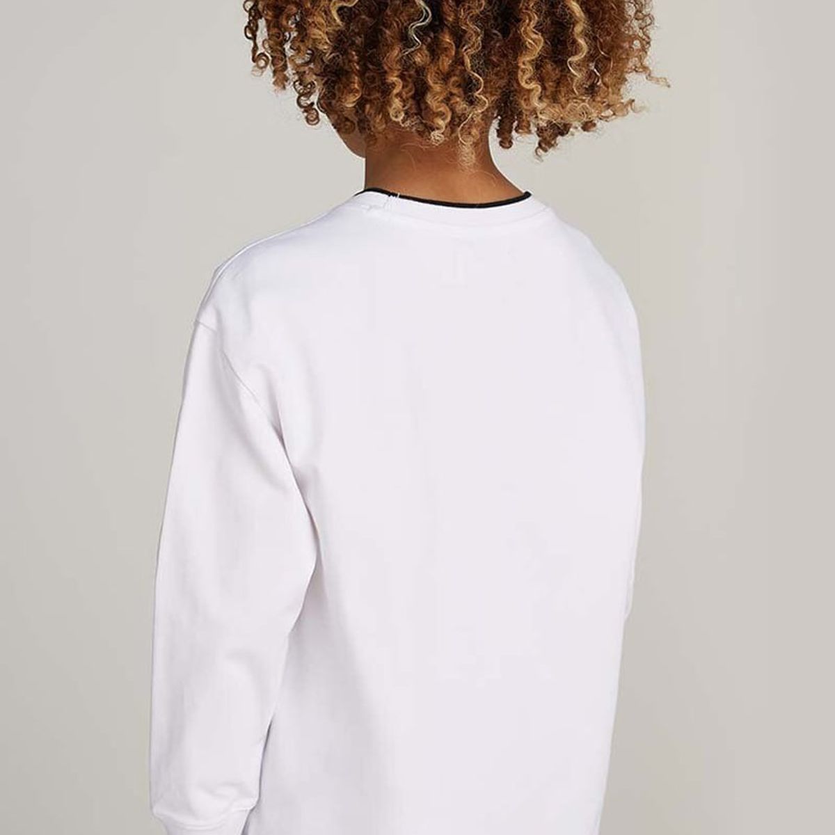 CALVIN KLEIN - Polera Niño Pique Relaxed Tipping Blanco Calvin Klein