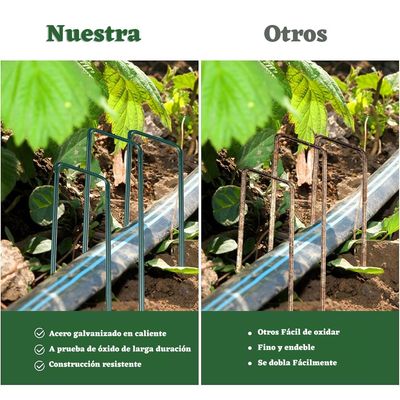 Imagen 2 del producto 100Pcs Estacas Jardín Y Pinos De Césped Grapas De Paisaje