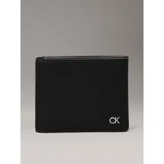 CALVIN KLEIN - Billetera Metal CK Bifold 5Cc WCoin Negro