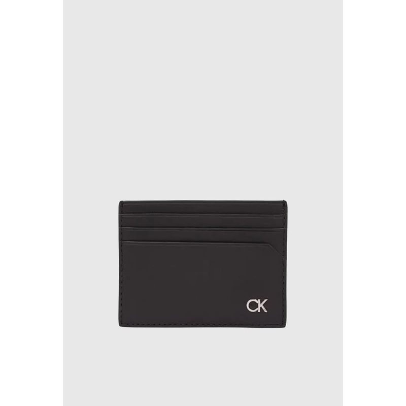 CALVIN KLEIN - Tarjetero Metal CK 6Cc Negro Calvin Klein