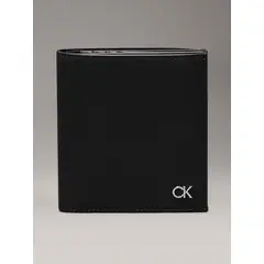 CALVIN KLEIN - Billetera Metal CK Trifold 6Cc WCoin Negro