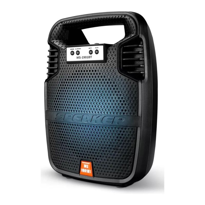 GENERICO - Parlante Portatil Bluetooth Recargable 20W Negro MS-1901BT
