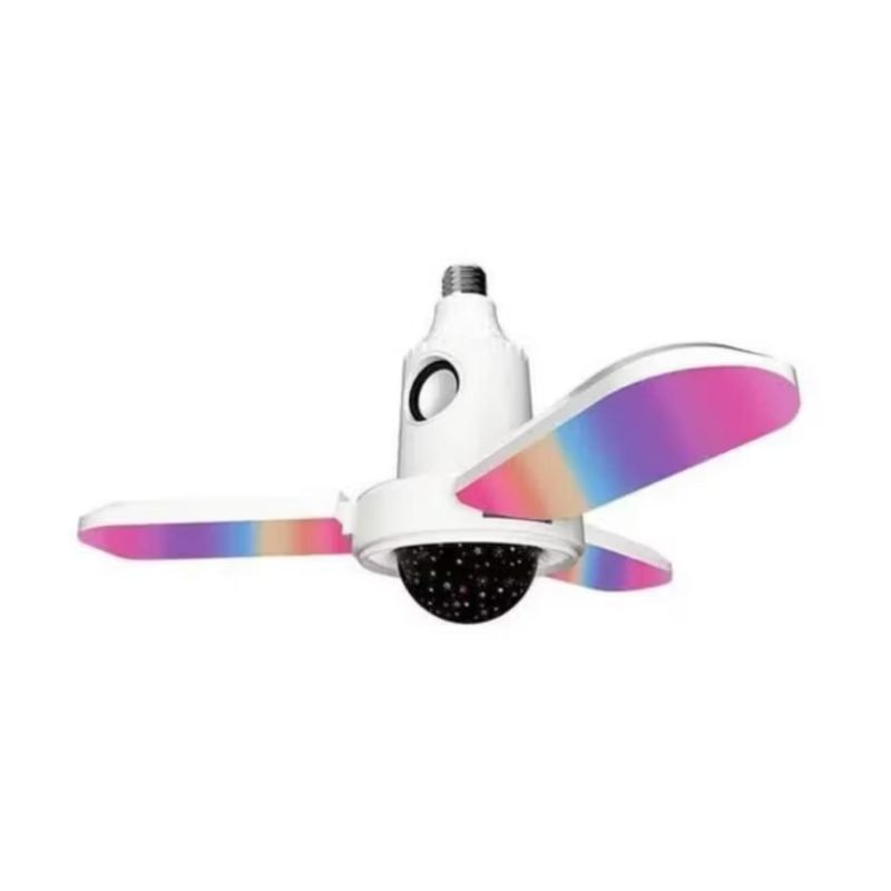 GENERICO - Ampolleta RGB 3 Aspas Parlante Bluetooth Esfera Musical