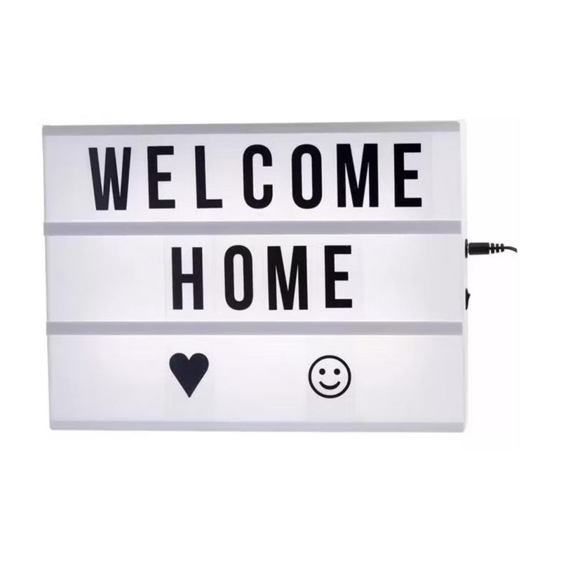 GENERICO - Pizarra Luminosa LED USB Living Habitacion Eventos 30x22x5cm