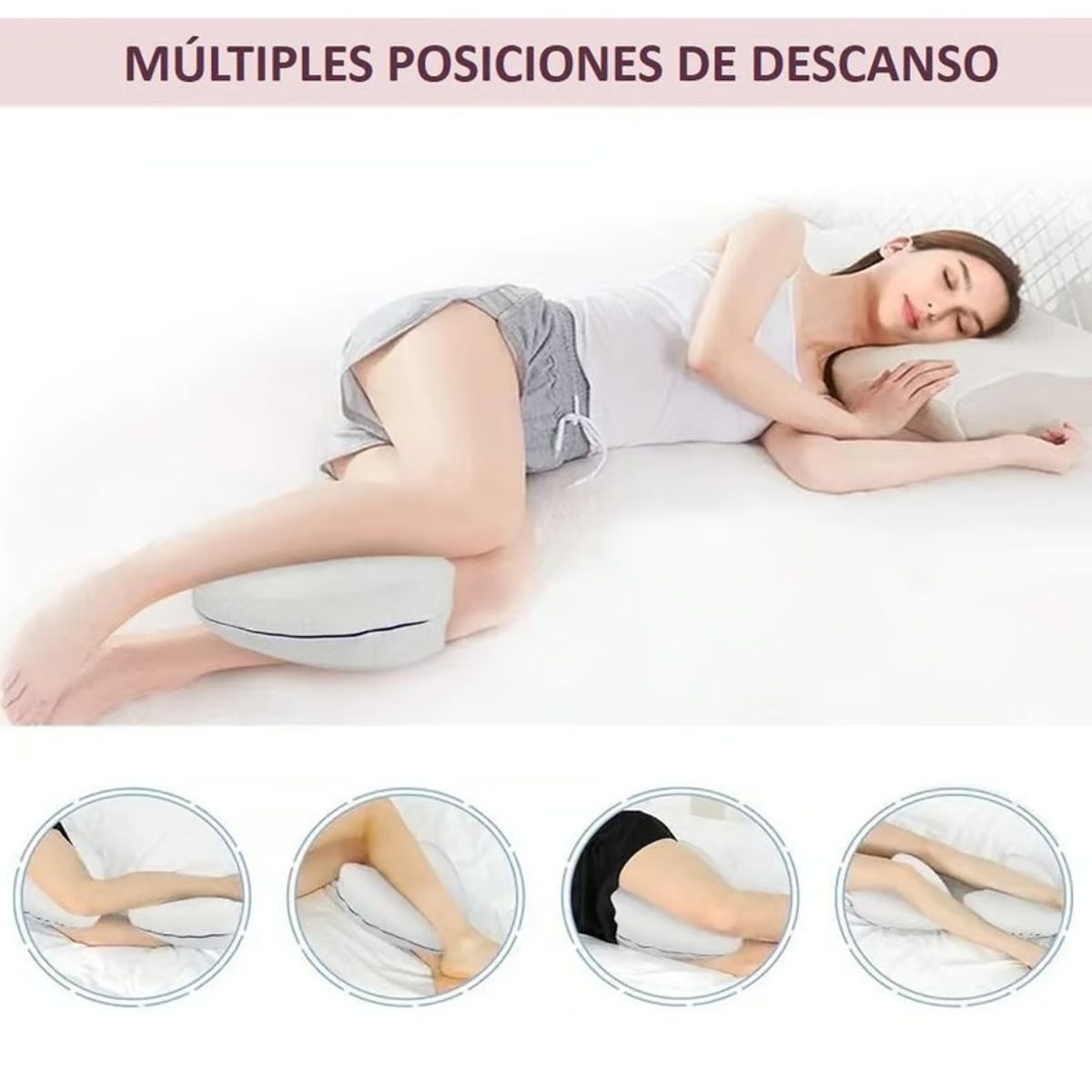 GENERICO - Almohada ortopédicaergonómica para piernas  Descanso Perfecto