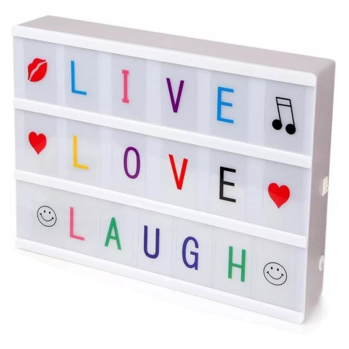 GENERICO - Pizarra Luminosa LED USB Living Habitacion Colores 30x22x5cm