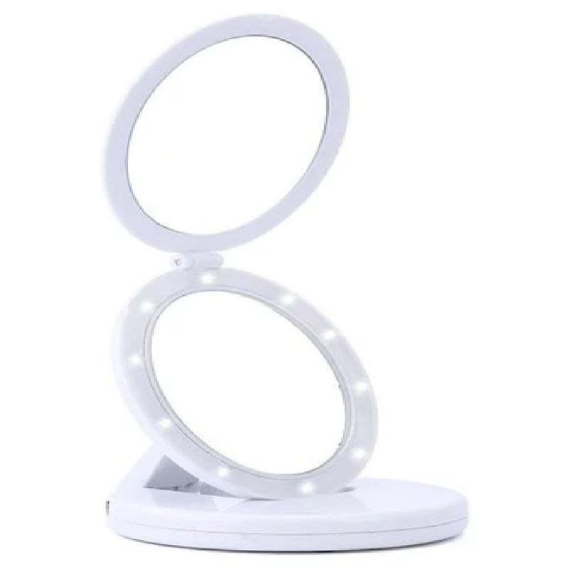 GENERICO - Espejo De Maquillaje Plegable LED USB Con Aumento 35x17x16cm