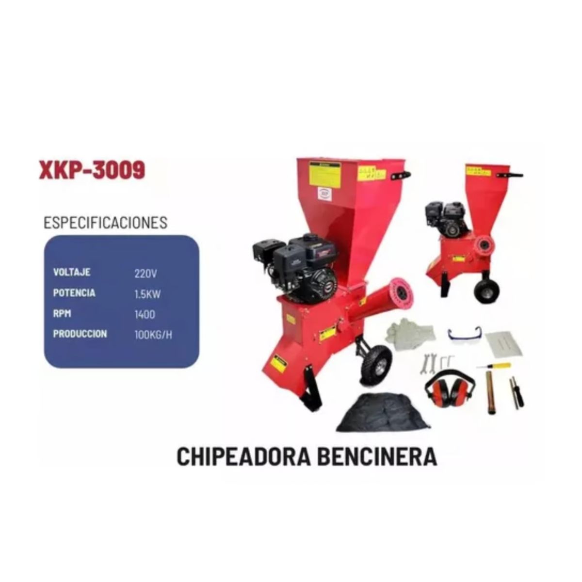 ALTERNATIVE - Chipeadora Trituradora De Rama Y Palo A Gasolina 7 Hp.