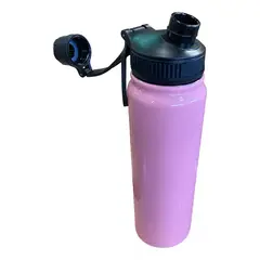 GENERICO - Termo Botella Agua Termica 800ml Acero Inoxidable 2 Tapas Rosa