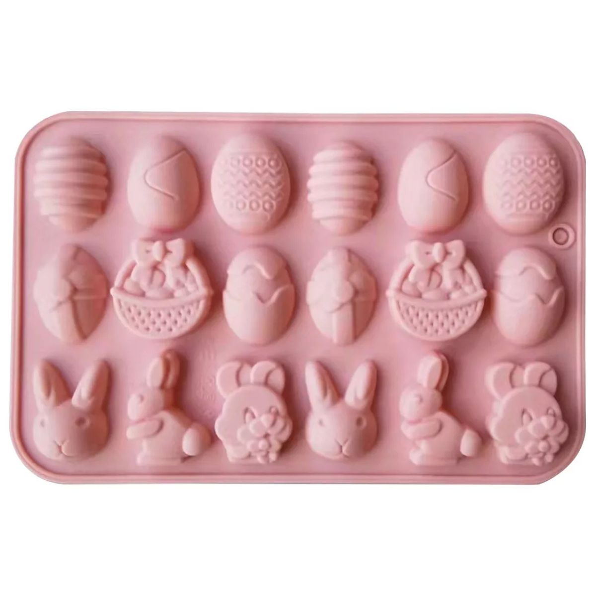 GENERICO - Moldes 18 Espacios Huevos y Conejitos de Pascuas