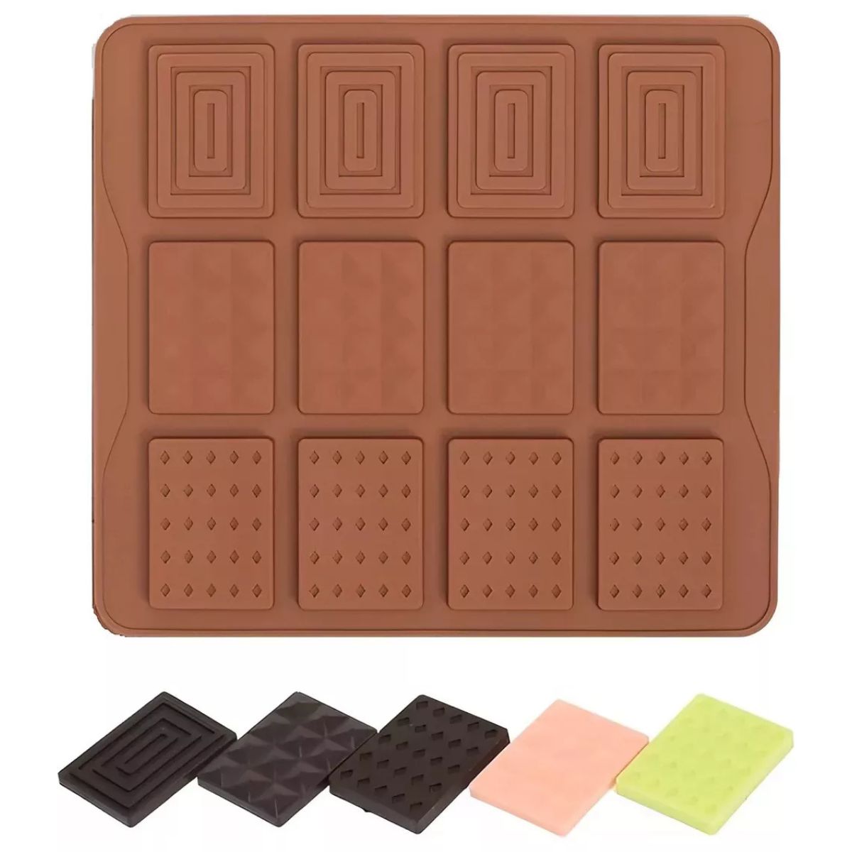 GENERICO - Molde 12 Espacios Chocolate 3 Formas