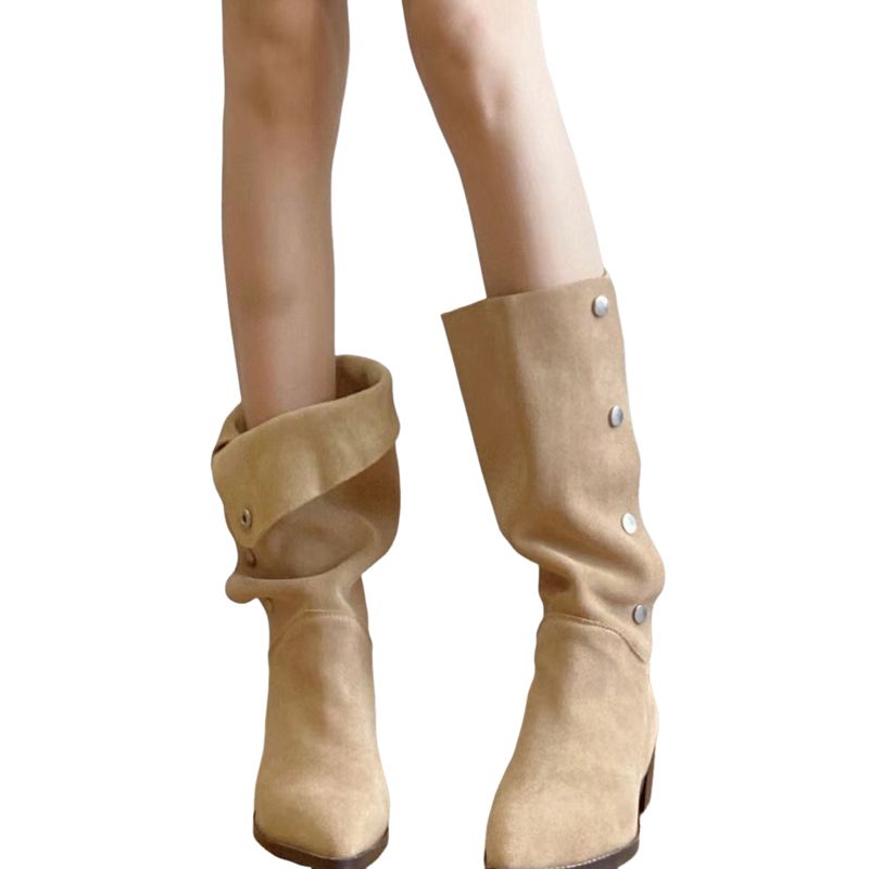 BLWOENS - Zapatos BOTAS cortas de invierno para mujeres Zapatilla - Beige