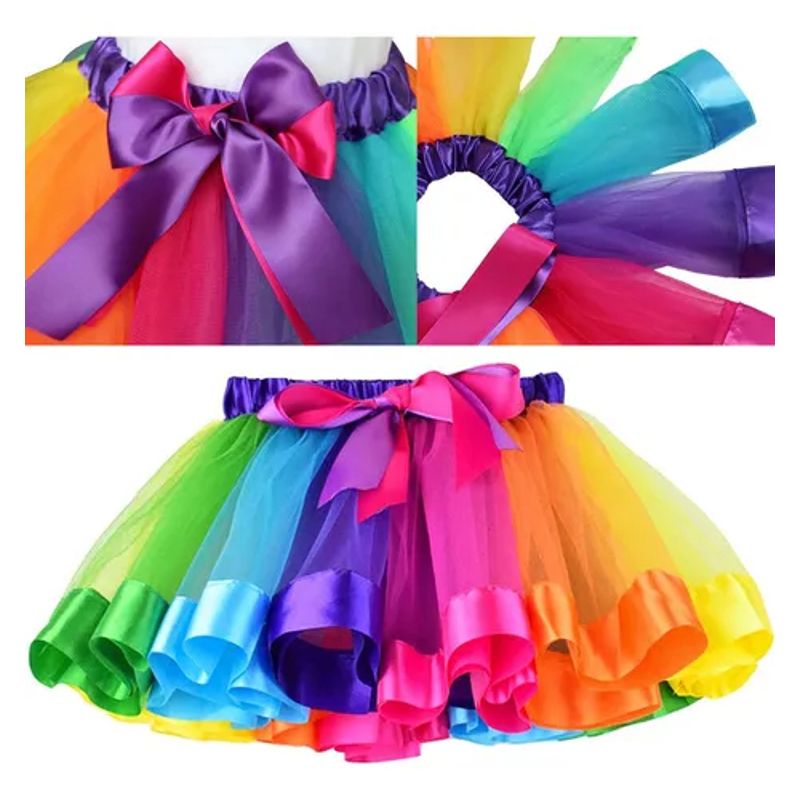 EDWINAYY - Tutu Para Ni?as Multicolor Colores Disfraz Baile U Otro S-M
