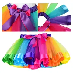 EDWINAYY - Tutu Para Ni?as Multicolor Colores Disfraz Baile U Otro S-M