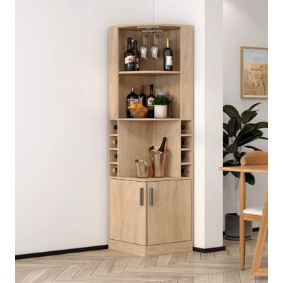 Imagen 2 del producto Mueble De Bar Esquinero Multifuncional 180x47x47cm Marrón claro